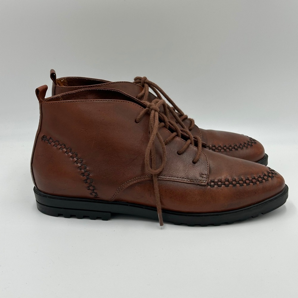 Vintage Sporto Womens Size 7M Leather Lace Up Ankle Chukka Boots Reddish Brown